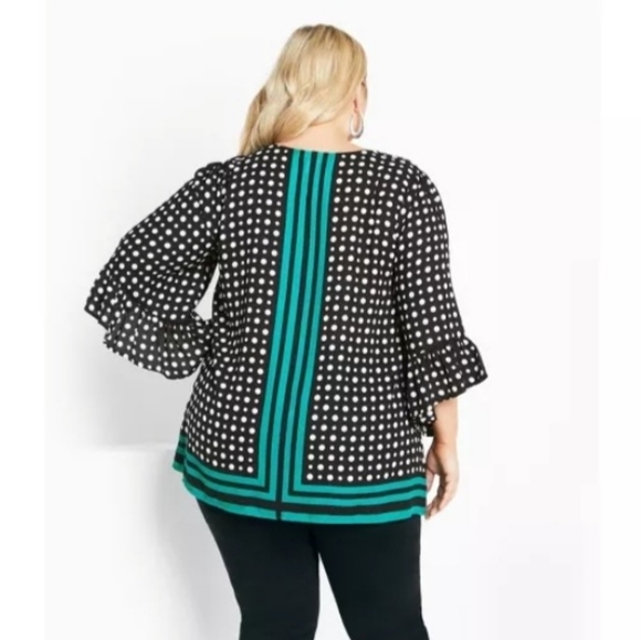 Avenue Strike A Pose Tunic - 26-28, Black Emerald NWT - Picture 3 of 7